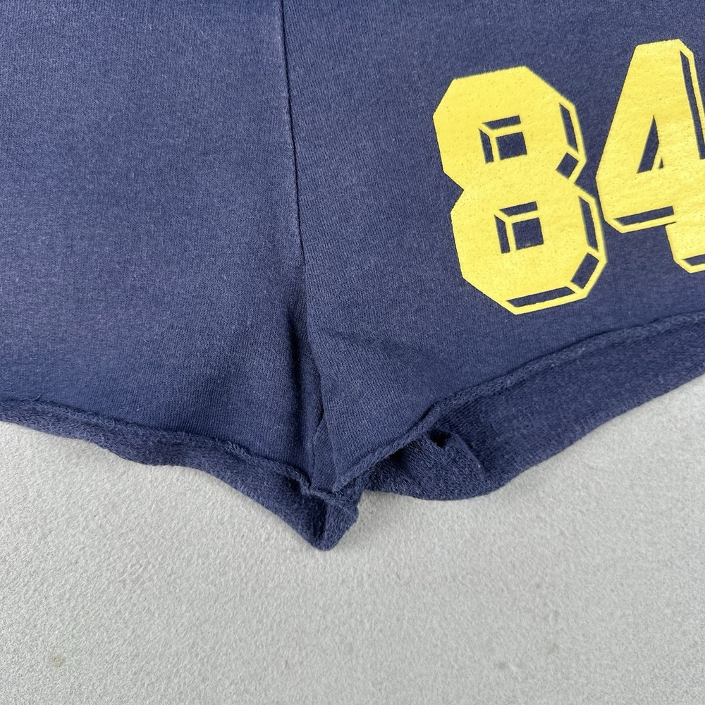 Vtg 90s Abercrombie & Fitch Sweat Shorts Women's Medium Blue University Cut Off - Picture 11 of 16